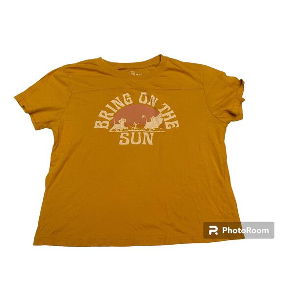 Disney Lion King Crop Top Medium Orange - Picture 1 of 2